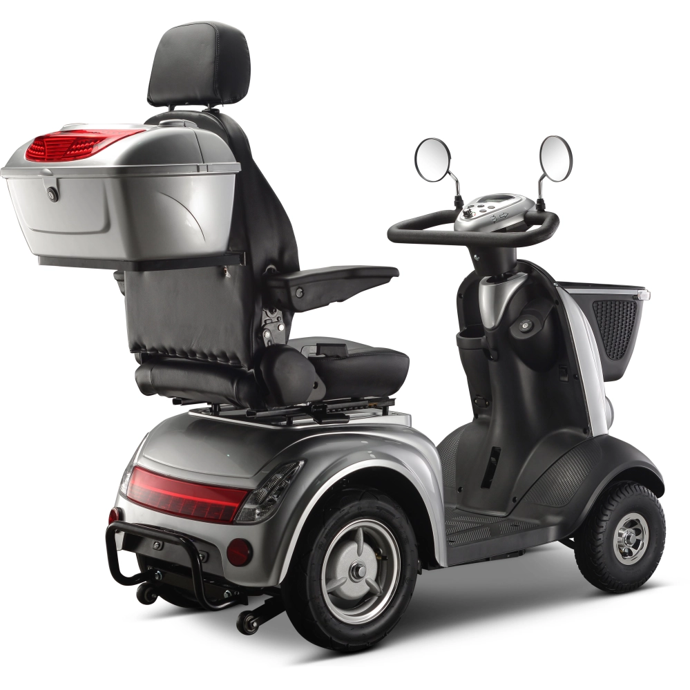  SCOOTERS  - IVA Q1000 Zilver Achterkant Koffer